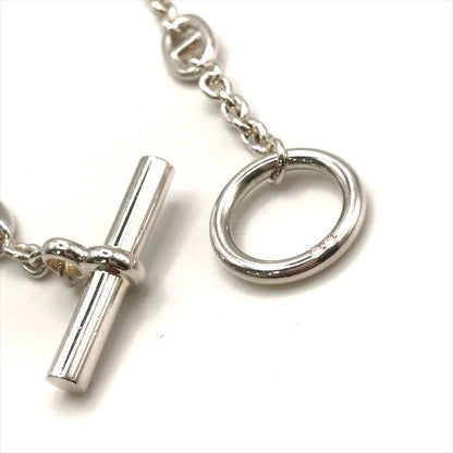 Hermes Chaine D'ancre Farandole Long Necklace 925 Sterling Silver
