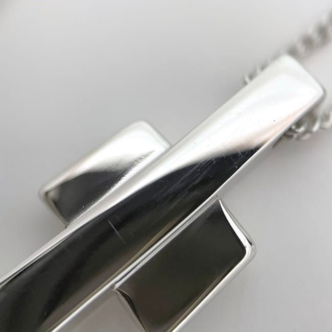 Gucci Cross Necklace Silver Polished Ag 925 S Rank