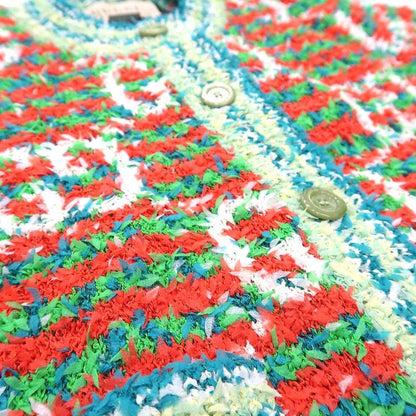 Gucci Cardigan Tweed XS Size Multicolor - 691588 Short Sleeve Button