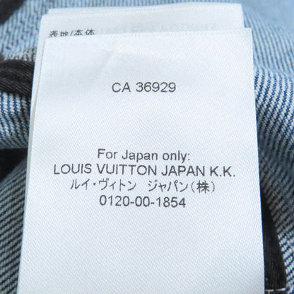 Louis Vuitton 24SS Rw241wj 100% Cotton Velvet Accent Denim Dress Indigo 38 Made