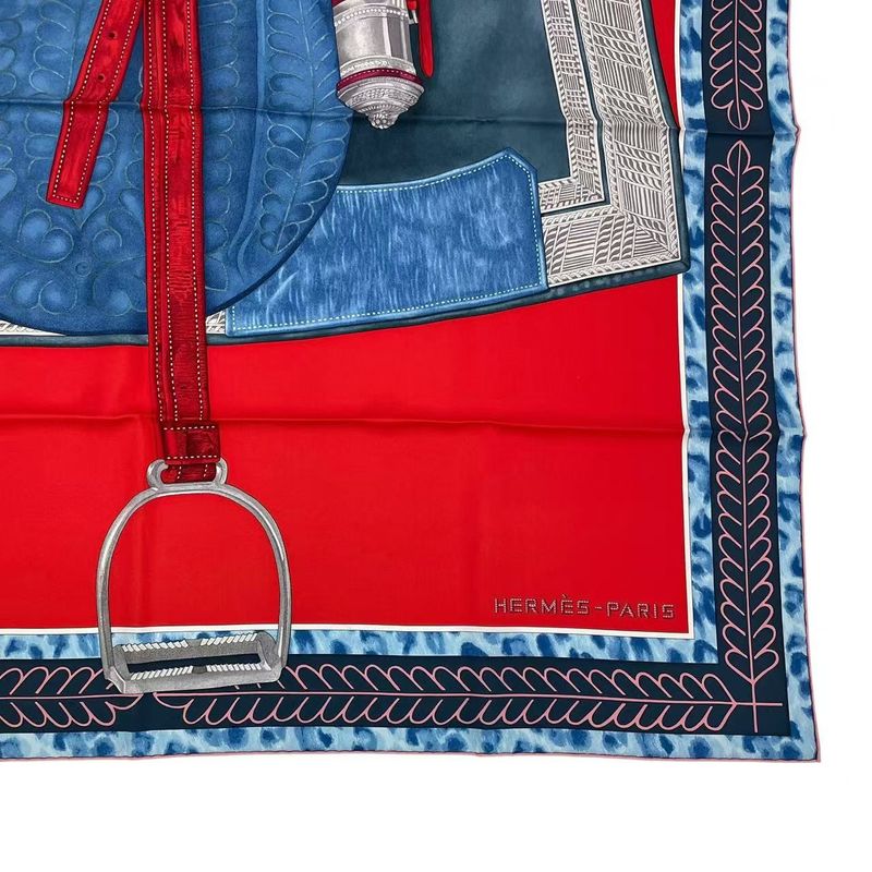 Hermes Carre 90 Selle D'apparat Marocaine Moroccan Ceremonial Saddle Scarf Silk