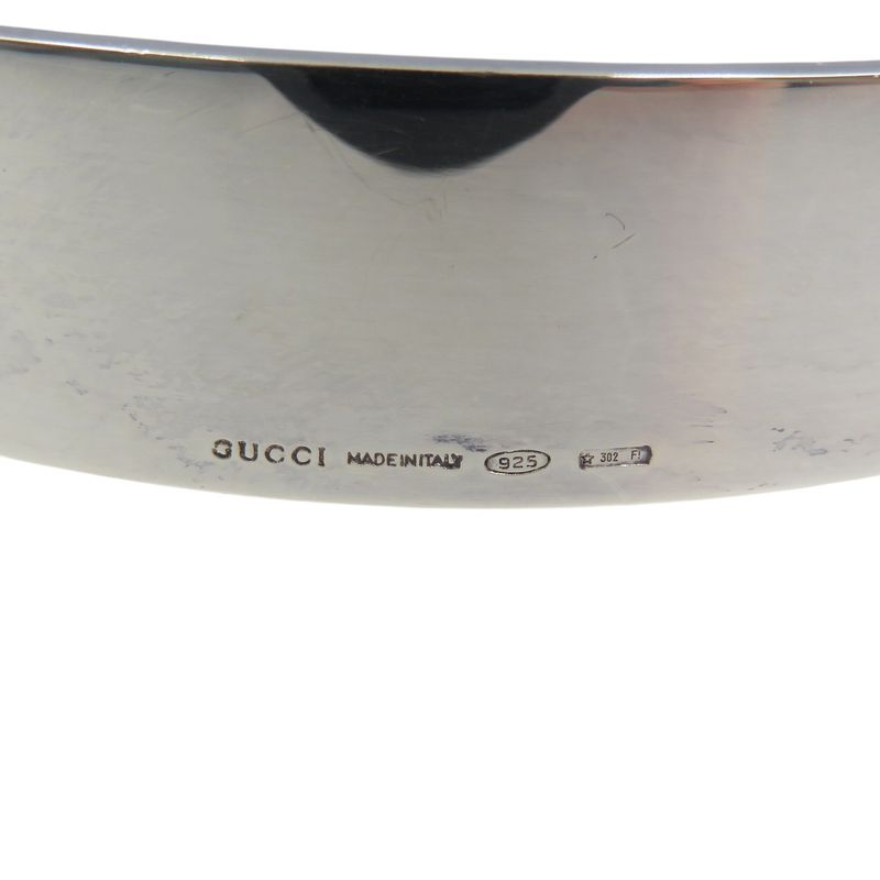 Gucci G Logo Cutout G Silver 925 Bangle 0976 Gucci