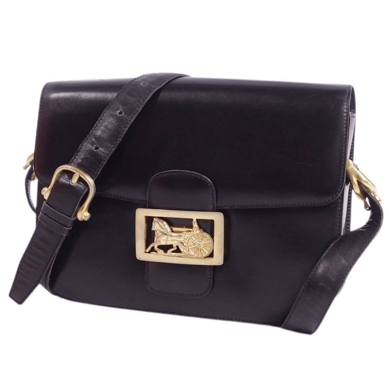 Vintage Celine Bag Shoulder Bag Gold Carriage Gold