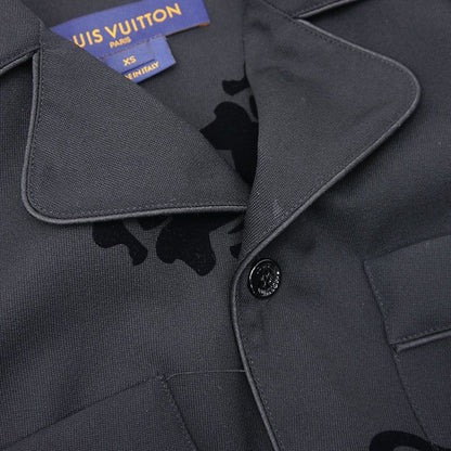 Louis Vuitton Flower Flocked Pajama Shirt Size XS Black