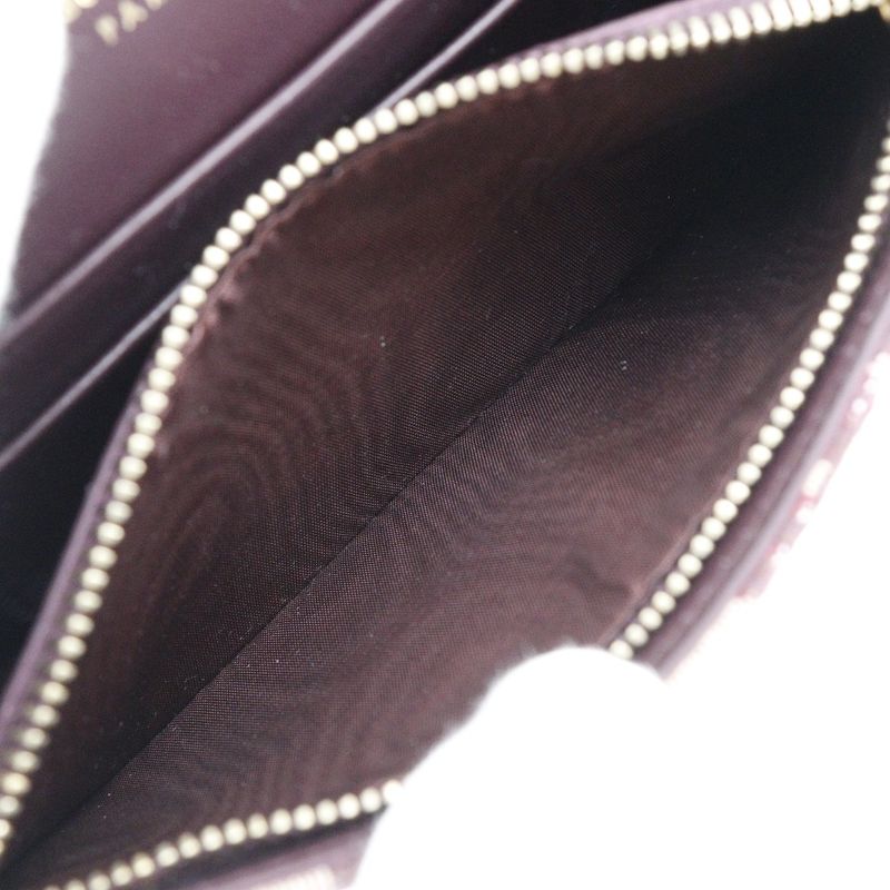 Dior Christian Dior Saddle Trotter 2WAY Clutch Canvas Bordeaux Women's Waist Bag