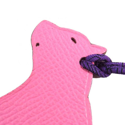 Hermes Petite Ash Beaver Epson/togo Bagcharm Pink/orange With Boxwomen's Large