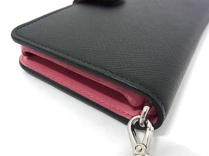 Prada Maria Saffiano Leather Iphone X/XS Phone Case In Black Bj6599