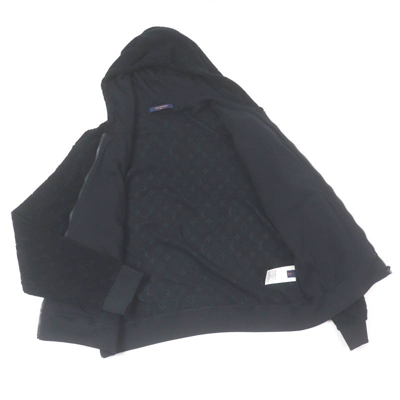 Louis Vuitton 23AW 1abj63 Monogram French Terry Zip-through Hoodie Pile Fabric