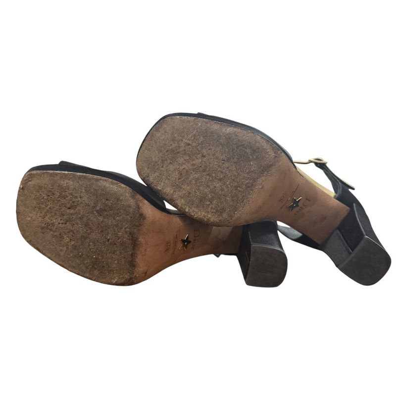 22ss Christian Dior Suede Satin Sandals Size 34 1/2 21.5cm (8.46in) Equivalent