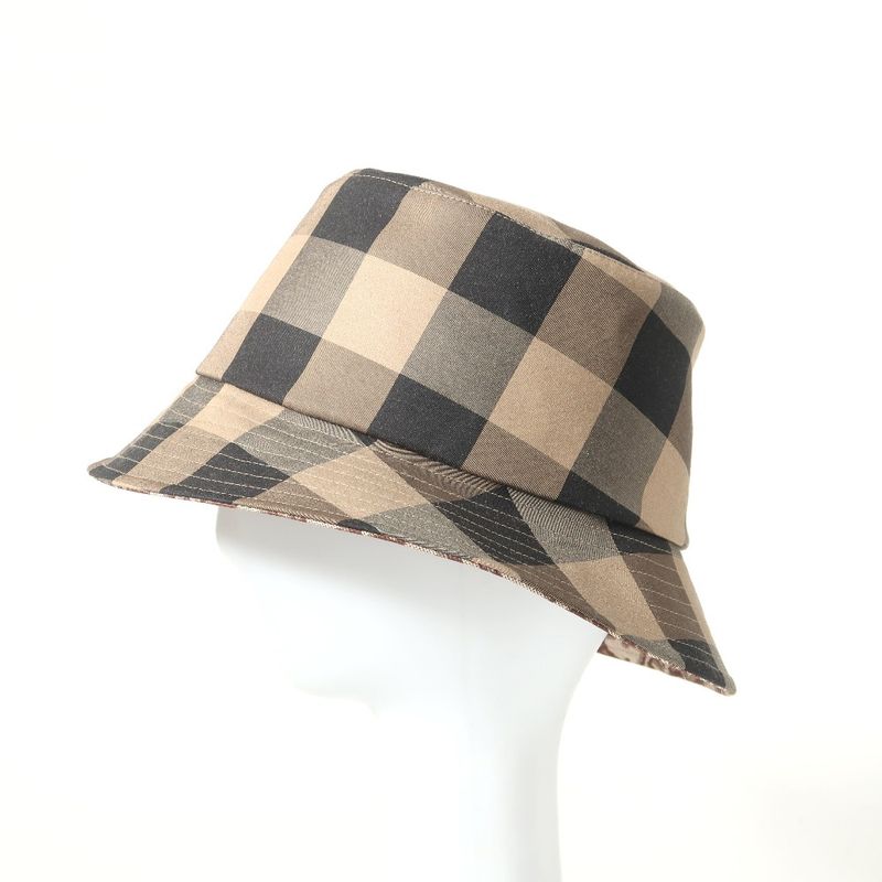 Christian DIOR Teddy-d Bob Hat Size 56 Reversible Check Logo Total Hat Made