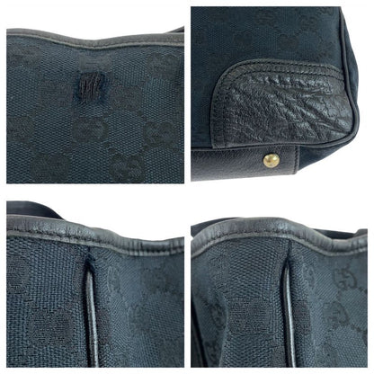 Gucci Sherry Line Princy Black GG Canvas 163805 Tote Bag Shoulder Bag Women