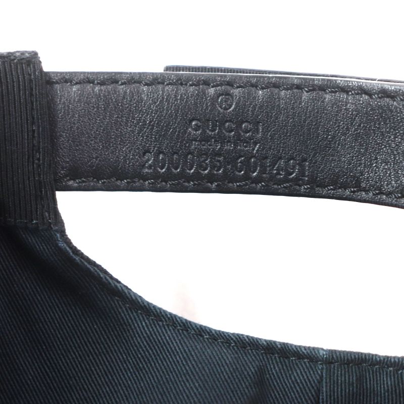Gucci 200035 Webline Sherry Line Polyester Cotton GG Canvas Leather Use Cap