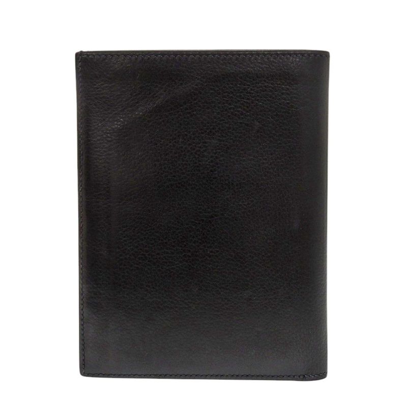 Hermes Vaubourg Grain Black Card Case Black 0684 Hermes
