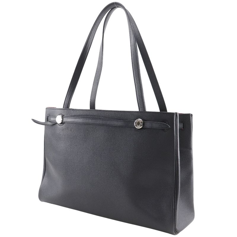 Hermes Cabas Na Vaux Epson Black □H Ladies Tote Bag
