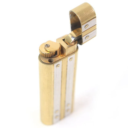 Cartier Santos De Cartier Oval Roller Type Smoking Accessory Gas Lighter Silver