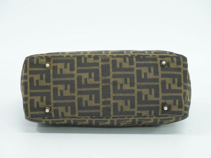 Authentic Fendi Zucca Tote Handbag Canvas Brown 26329 Zucca Bag Pre-owned