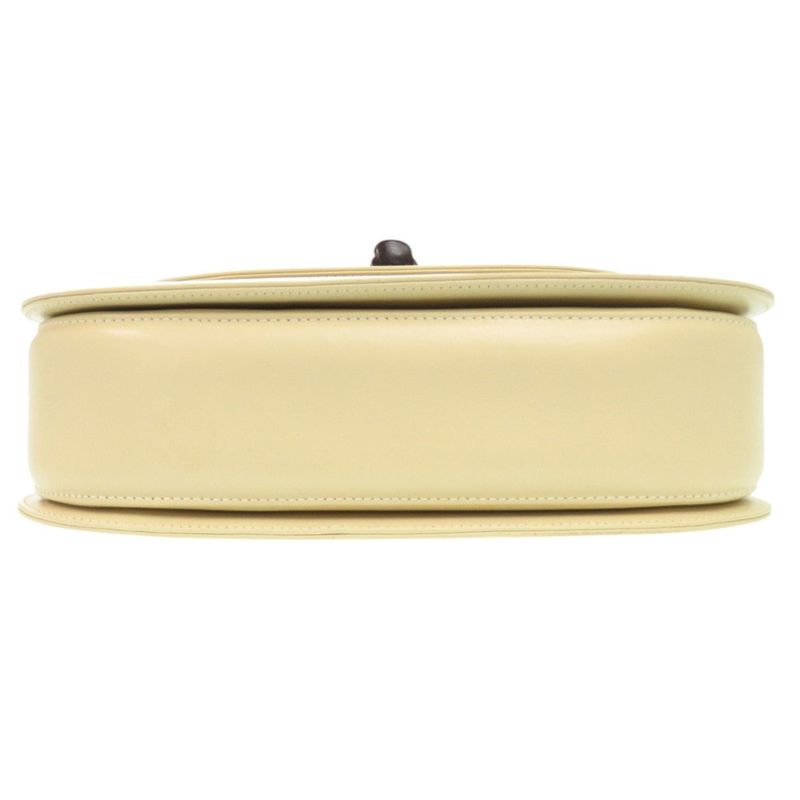 Gucci 2WAY Bamboo 000 1364 0633 Leather White Handbag White 0703 Gucci