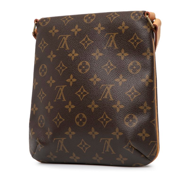 Louis Vuitton Monogram Musette Salsa Long M51387 Brown PVC Leather Women Louis