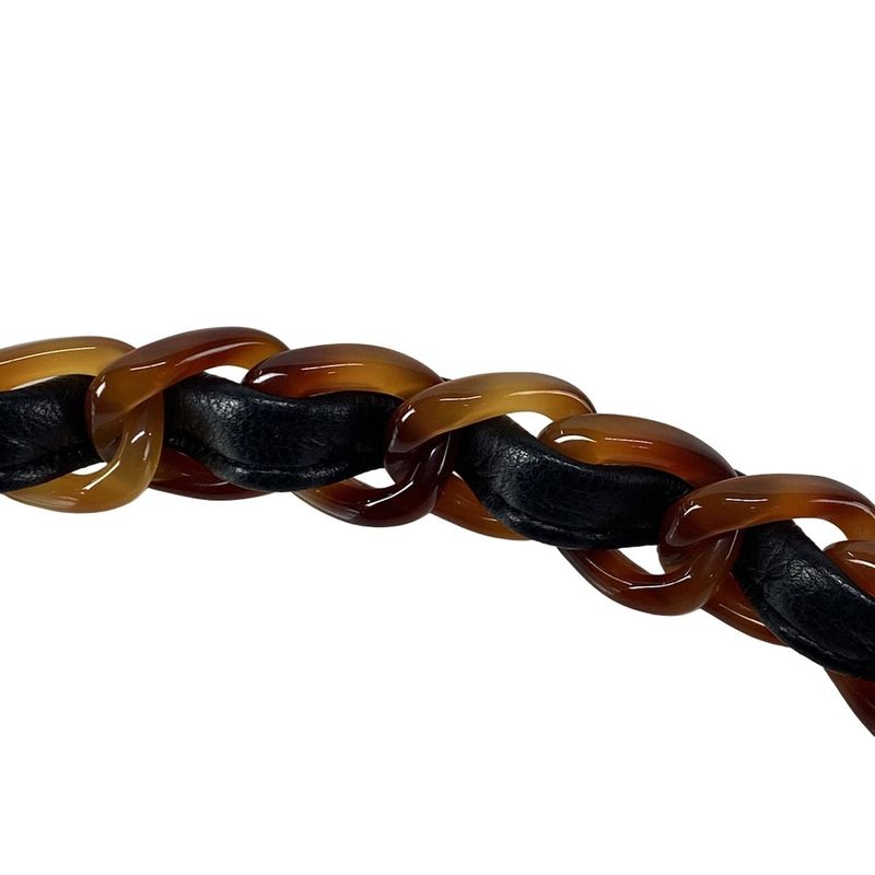 Chanel Vanity Bag Matelasse Black And Brown Plastic Chain/tortoiseshell Lambskin