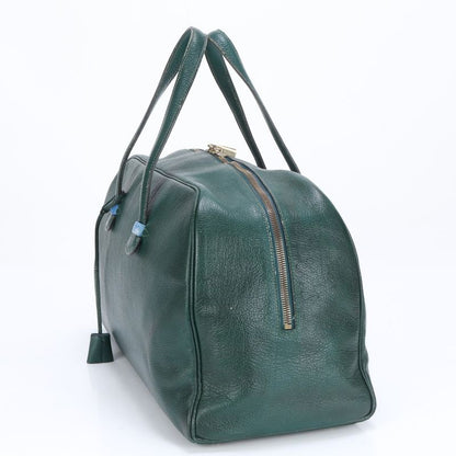 Hermes 00W Marked Gallop 50 Leather Boston Bag Green Business Travel A4 Tote