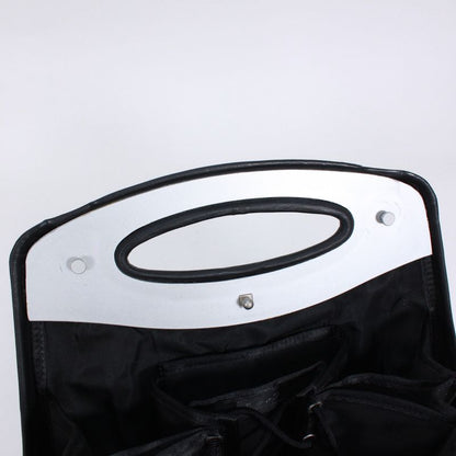 Chanel Hip Bag Lambskin Black Shoulder Bag Silver