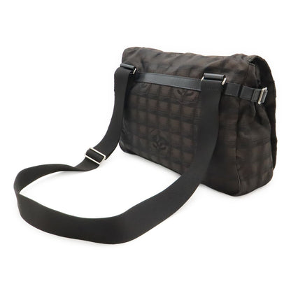 Chanel New Travel Line Messenger Bag Shoulder Bag Crossbody Brown Brown Black