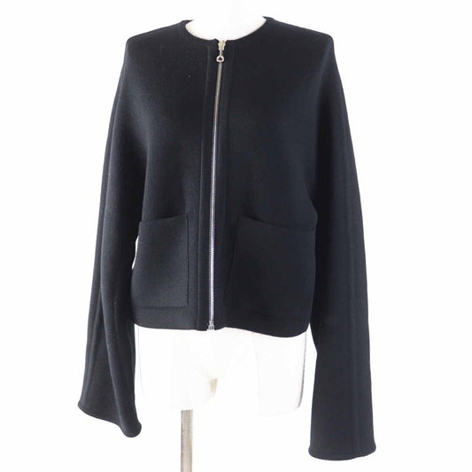 Hermes 23AW 3h2200d2 Wool Cashmere Silver Hardware Lining H Pattern Zip Up