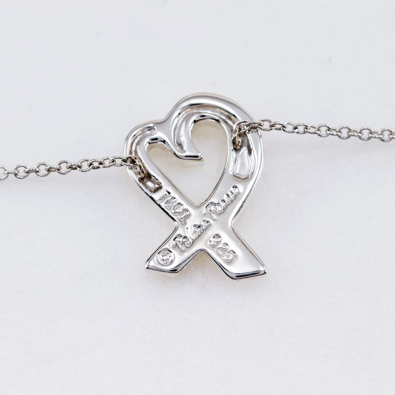 Tiffany & Co Loving Heart Paloma Picasso 925 Silver Ladies 2.7g Necklace