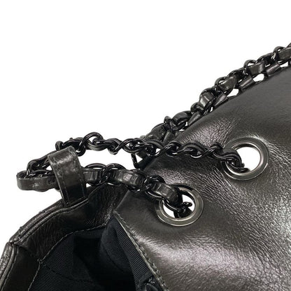 Chanel Shoulder Bag Luxury Linematelasse Dark Gray Chain Shoulder/black