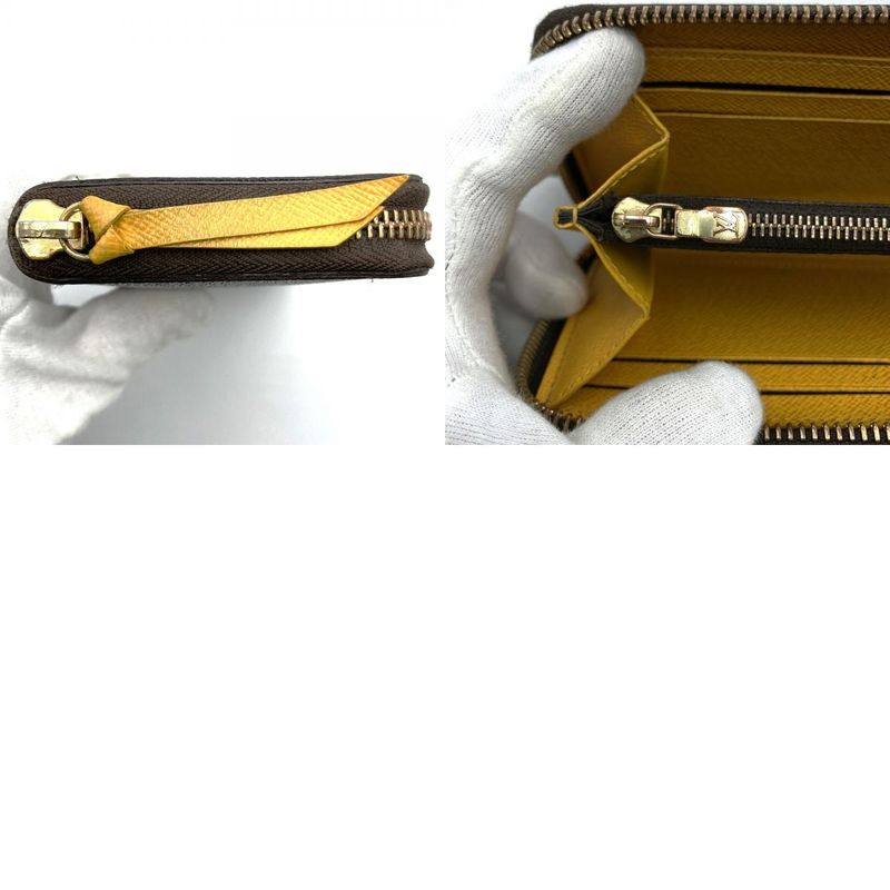 Louis Vuittonm60744 Portefeuille-cles Mance Mimosa Round Long Wallet Brown