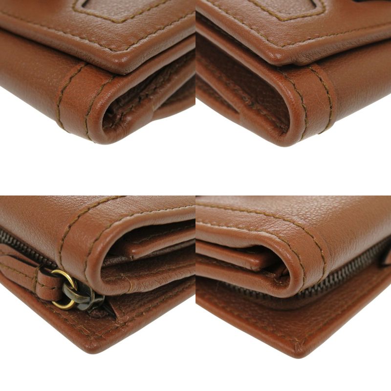 Gucci Diana Medium 658633 Leather Bamboo Brown Trifold Wallet 0028 Gucci