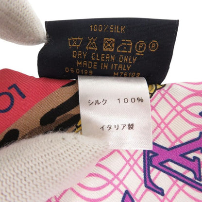 Louis Vuitton Bandeau BB Bubble Gram M76109 Silk Red Multicolor Scarf LV 1417