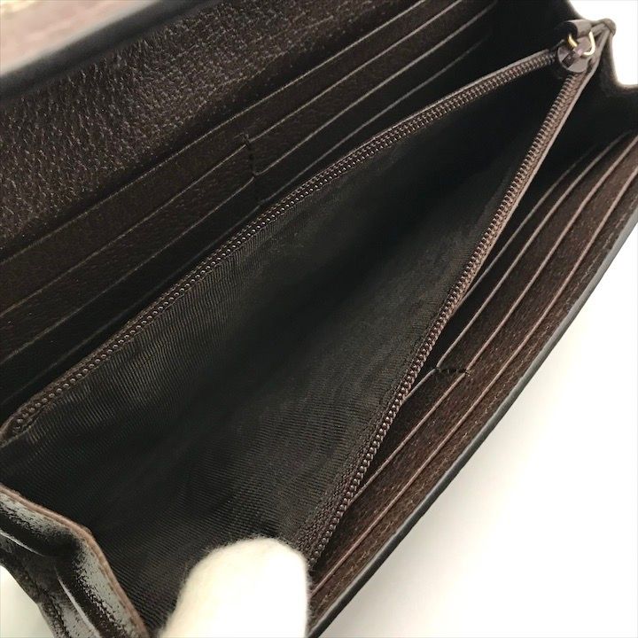 Gucci Ophidia GG Continental Wallet Leather Brown