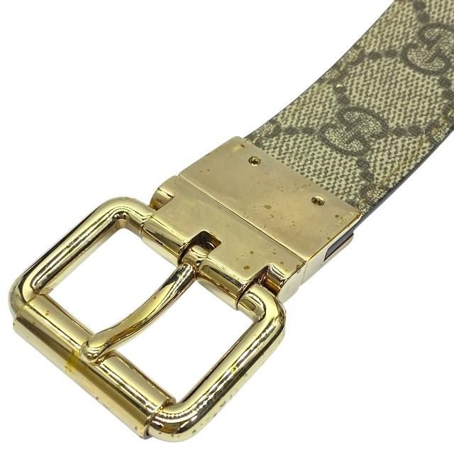 Gucci 391271 Belt Accessories Small Reversible GG Supreme Canvas Leather Pink