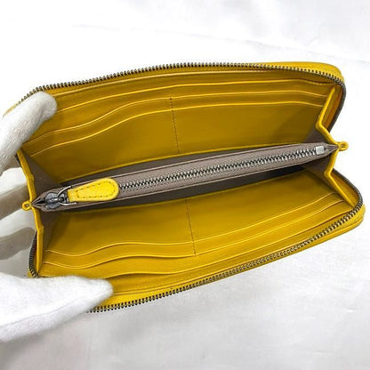 Bottega Veneta Round Zipper Long Wallet Ec21015 Yellow