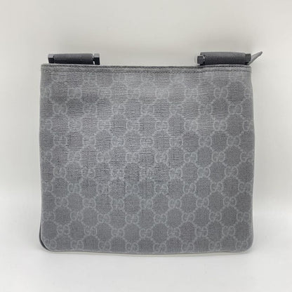 Gucci 162905 Shoulder Bag GG Supreme PVC Leather Black Ladies Men Fashion