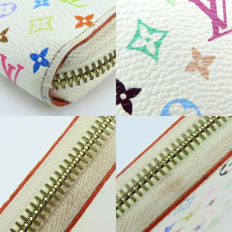 Louis Vuitton Long Wallet Zippy Wallet M60274 Monogram Multicolor Bronze White