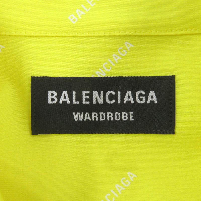 Balenciaga Wardrobe 21SS 534333 ALL OVER LOGO Shirt 100% Cotton All Over Logo