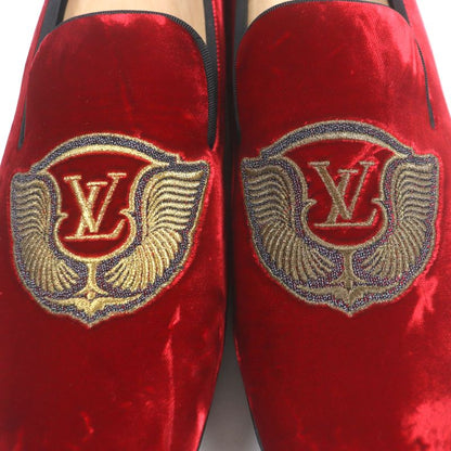 Louis Vuitton 21-22aw Autouille Line Velour LV Logo Embroidery Opera Shoes