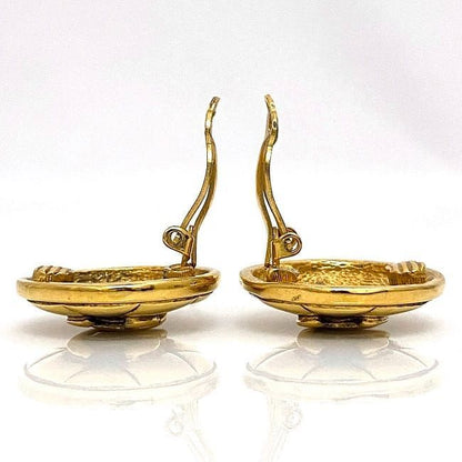 Chanel Earrings Gold Coco Mark Vintage GP