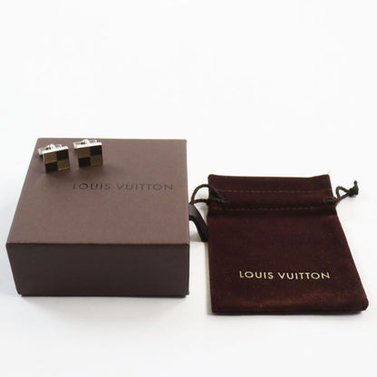 Louis Vuitton Bouton De Manchettes Ag925 Damier Cufflinks Button