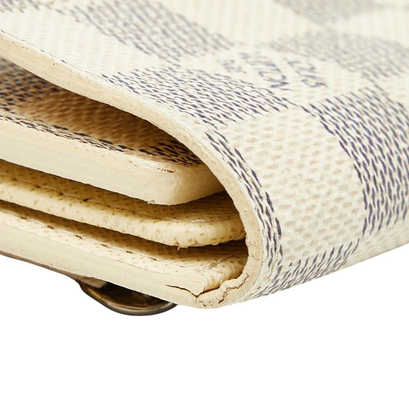 Louis Vuitton Damier Azure Porte Feuille Koala N60013 White Gold PVC Plated