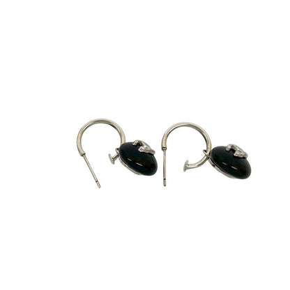 Chanel Coco Mark Motif Plastic Plated Earrings Accessories Small 99P