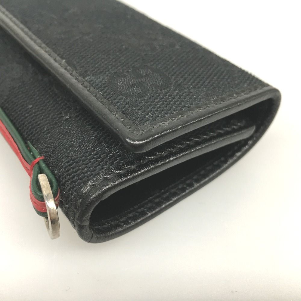 Gucci GG Canvas Key Case 6 Rows 131928 Black