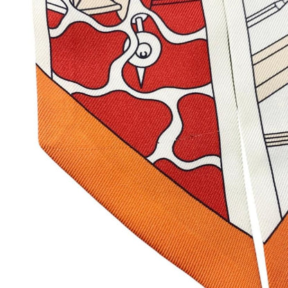 Hermes Silk Scarf Twillie Factory Suite H063975s 14 Rouge Blanc Blue Red Beige