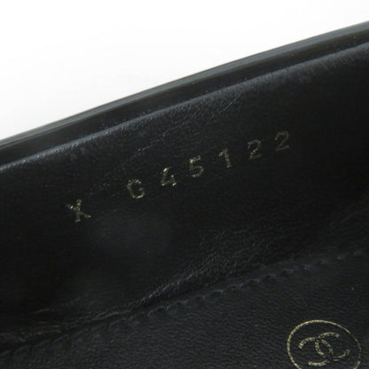 CHANEL 23B G45122 Coco Mark Matelasse Leather Patent Leather Flat Pumps Ballet