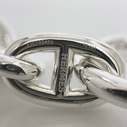 Hermes Bracelet Chaine D'ancre MM 14 Frames Silver Excellent Condition Ag