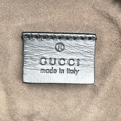 Gucci GG Supreme Ggcarre Backpack Leather Khaki Beige Black