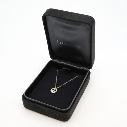 Tiffany & Co Necklace Metro/peace Sign Round Shape Circle 18K White Gold White