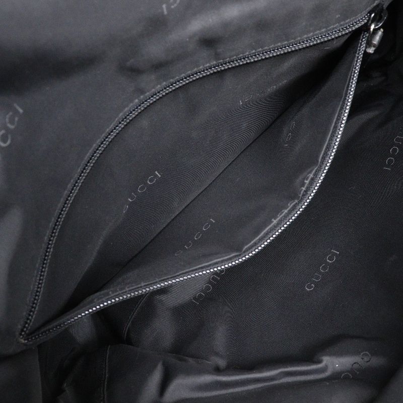 Gucci Backpack 019.0302 Nylon Canvas Black Unisex Backpack/daypack